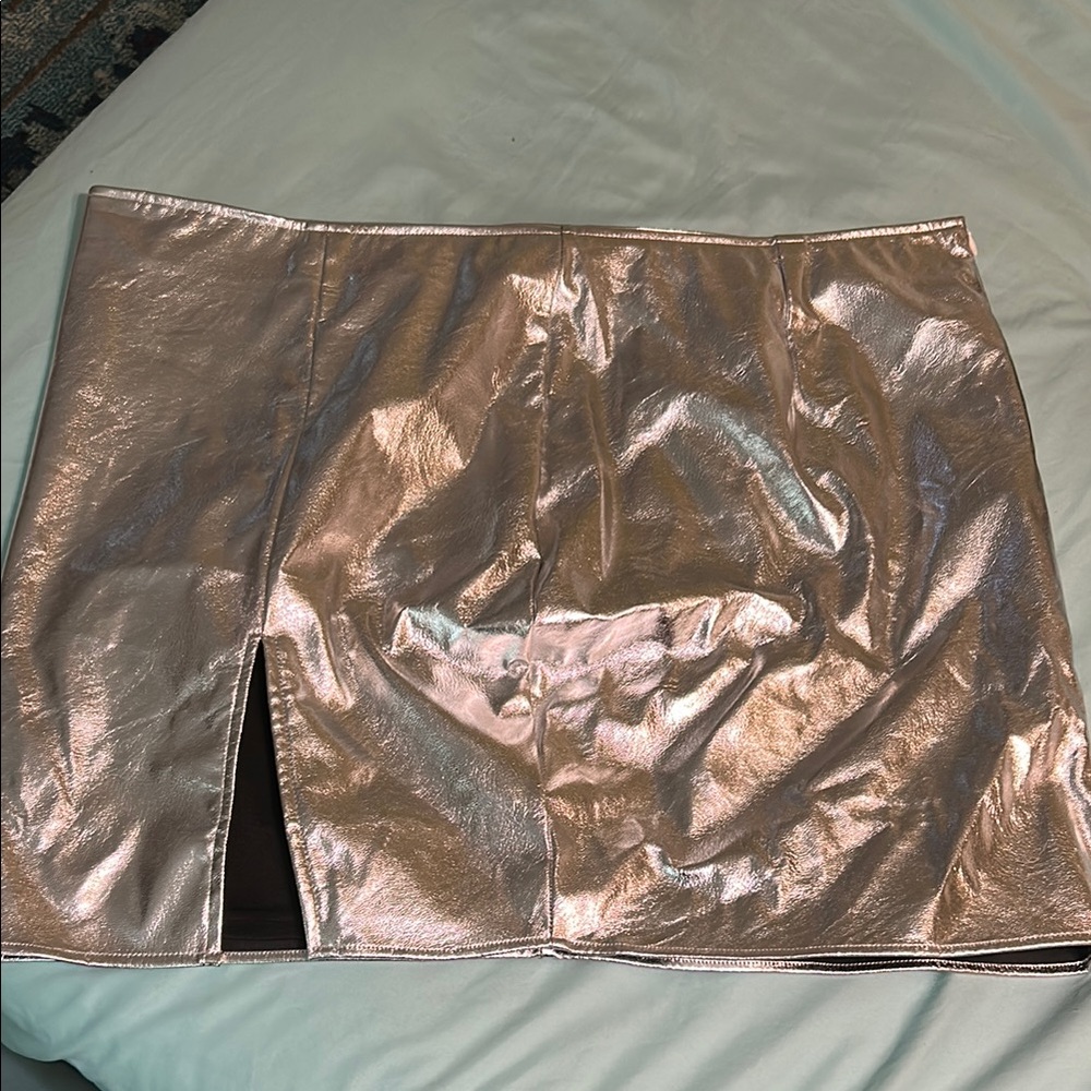 Metallic Silver Skirt